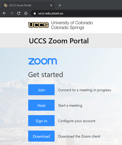 UCCS ZOOM Portal
